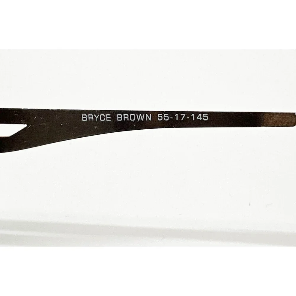 Bryce Eyeglasses Mens Brown Rectangle Metal Frames 55-17-145